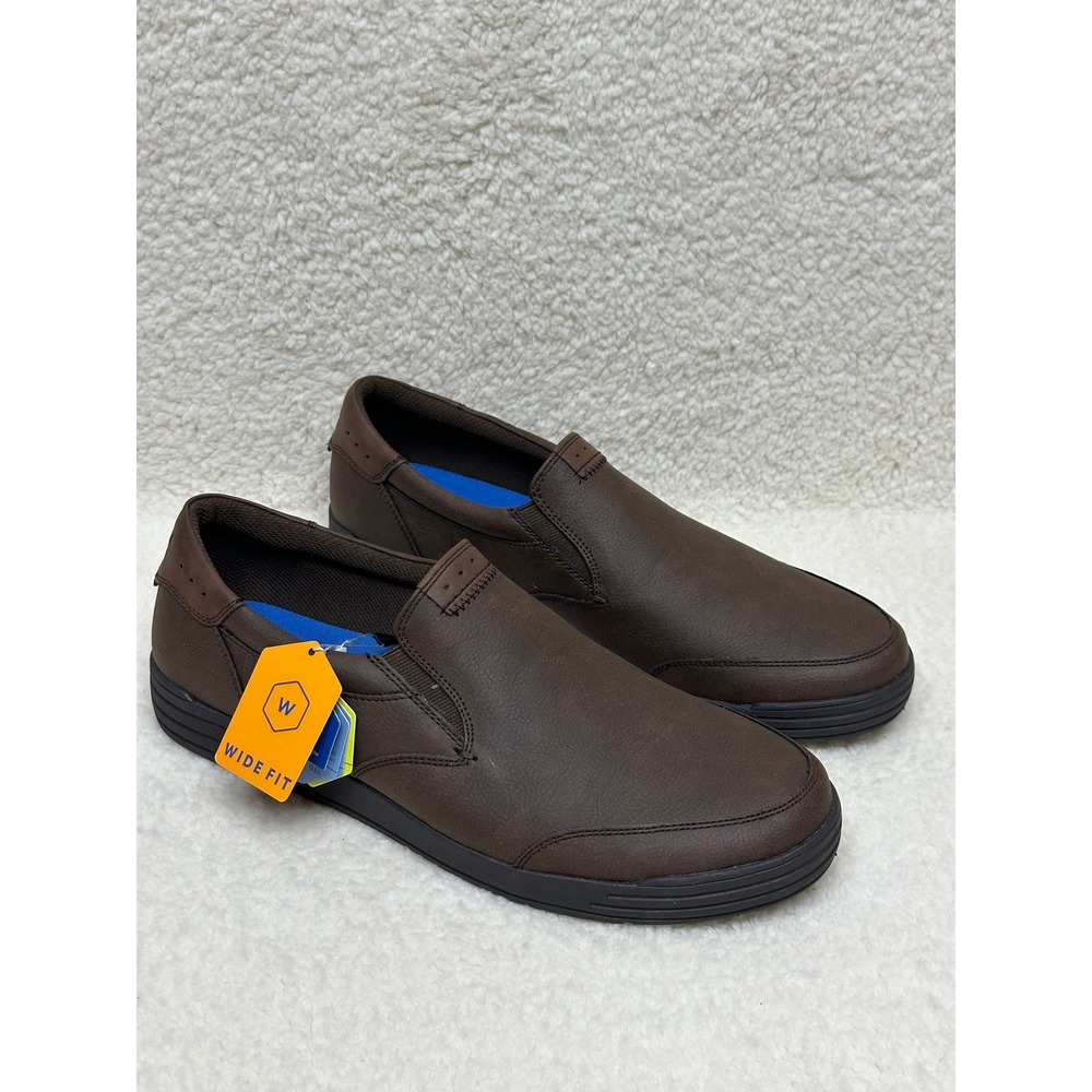Nunn Bush Slip On Shoes 11W Brown Kore Faux Leather Loafers Casual Comfort - Picture 1 of 11